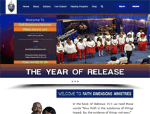 Tablet Screenshot of faithdimensions.com